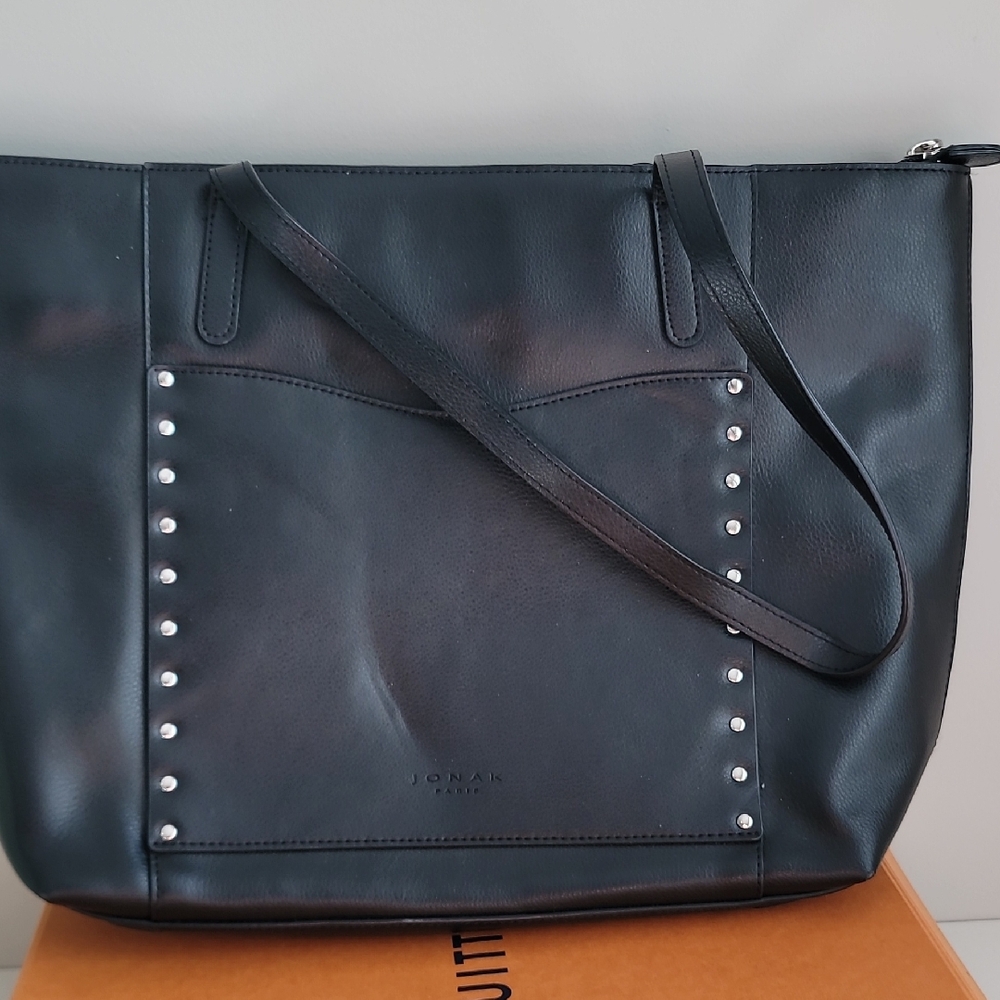 Black Tote with Silver Studs
